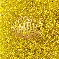 Бісер яскраво-жовтий Розмір 2 мм Паковання 10 г