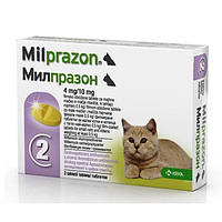 Милпразон 4 таблетки для кошек 4,0мг КРКА 0,5кг-2кг