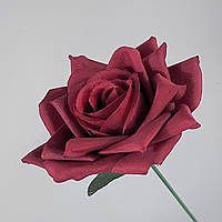 Искусственная головка розы бордовая GR 098
