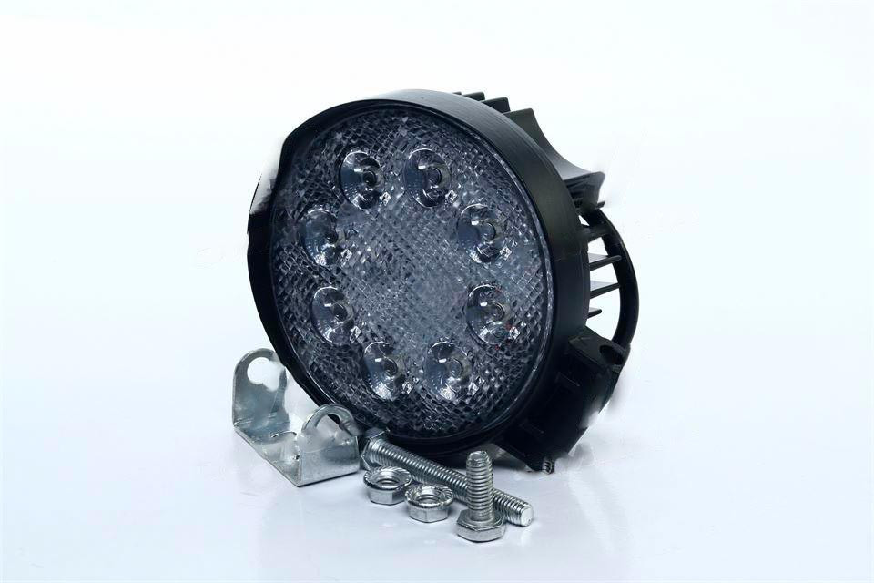 Фара LED кругла 24W, 8 ламп, 110 * 128мм, широкий промінь. DK B2-24W-A FL, фото 1