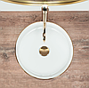 Умивальник (раковина) REA SAMI GOLD EDGE накладний білий *, фото 4