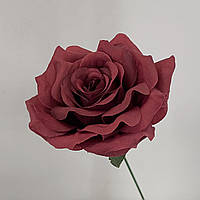Искусственная головка розы бордовая GR 085