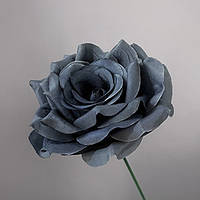 Искусственная головка розы чорная GR 087