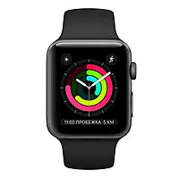 Смарт-годинник Apple Watch Series 3 GPS 38mm Space Gray Aluminium Case with Black Sport Band (MTF02)