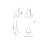 Дверний стопор М-134 ніжка відкидна, фото 3