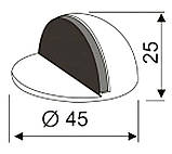 Дверний упор півсфера USK EM-1201 Золото, фото 2