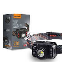 Ліхтарик світлодіодний VIDEX (VLF-H045Z) 5W 270Lm 5000K ZOOM налобний з акумулятором