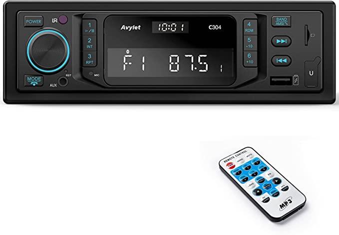 Автомобільний радіоприймач, Avylet 7 кольорів світлодіодів Автомобільна стереосистема Громкая связь Стерео