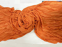 Женский лёгкий объёмный шарф палантин жатка оранжевый