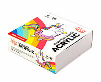 Набір акрилових фарб Unicorn 9 кольорів по 10 мл Rosa Start, 322111005