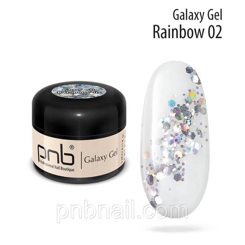 UV/LED GALAXY GEL 02 Rainbow, 5 ml
