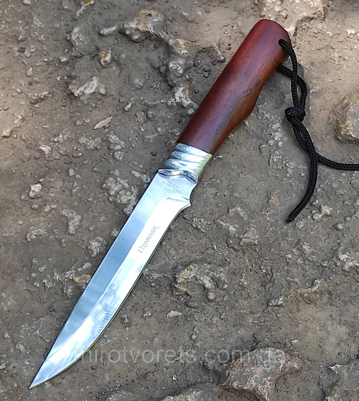 Ніж нескладний Мисливець, 65Х13, 282 мм, дерево, фінка