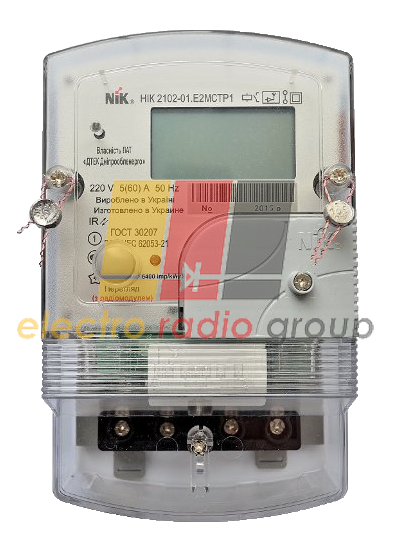 Електролічильник НіК 2102-01 Е2МСТР1 220В (5-60А) з радіомодул. (ZigBee) та реле упр. потуж. дн.м. +
