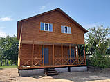 Двоповерховий каркасний будинок 8*8 м терасою, фото 4
