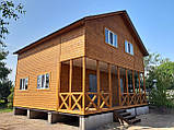 Двоповерховий каркасний будинок 8*8 м терасою, фото 3