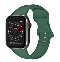 Силиконовый ремешок на Apple Watch 42, 44, 45 Series Sport . РАЗНЫЕ ЦВЕТА темно-бирюзовый