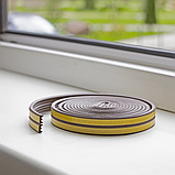 Ущільнювач універсальний самоклеючий Stomil Sanok SD-40 9х4 коричневий 6м, фото 7