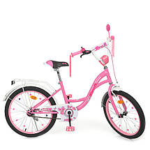 Велосипед дитячий двоколісний PROF1 20 дюймів Y2021 з багажником та дзеркалом Рожевий, фото 4