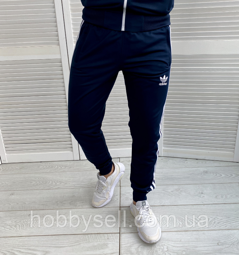 Adidas Чоловічі спортивні штани синього кольору (Штани адідас S)
