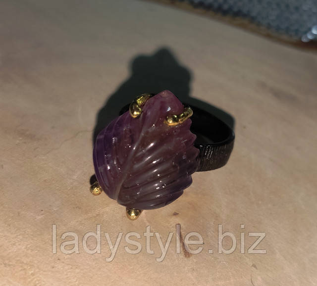 Серебряный перстень с натуральным аметрином от студии LadyStyle.Biz украшения купить серебро кольцо мужской перстень сапфиры звезда купить