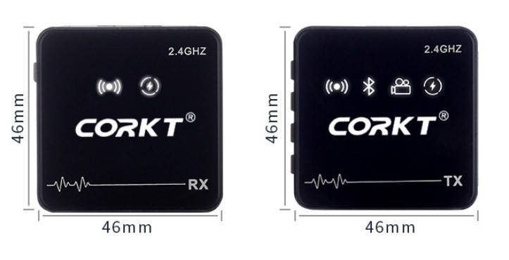 Мікрофон бездротовий цифровий 2.4 ГГц 35 м CORKT MIN7, фото 3