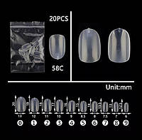 Типсы для наращивания в асс. 20 шт 58C