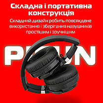 Бездротові Bluetooth навушники Picun B26 з функцією плеєра та RGB підсвічуванням Black, фото 6