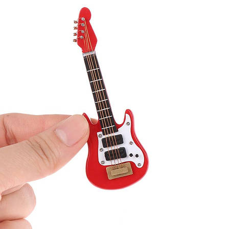 Масштабна модель гітари 1:12. Міні гітара. Гітара для ляльки 30х87 мм, фото 2
