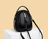 Женская черная сумка кросс боди 15х8х18 см. Маленькая сумка. Сумка через плечо