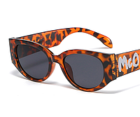 Солнцезащитные очки леопардовые, прямоугольные, кошачий глаз, очки от солнца