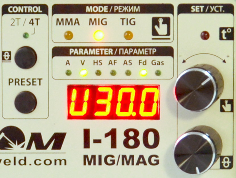 Полуавтомат сварочный Атом I-180 MIG/MAG (6 кВт, TIG, MIG, MMA) - фото 2 - id-p272739617