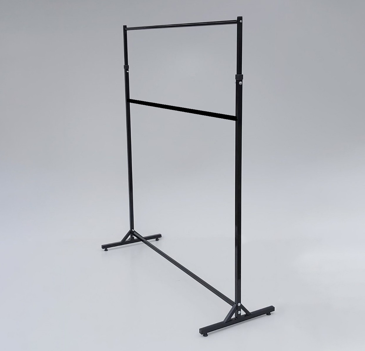 Подвійна стійка для одягу чорного кольору, фото 1
