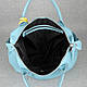 Жіноча сумка з натуральної шкіри модель 20 блакитна, фото 6