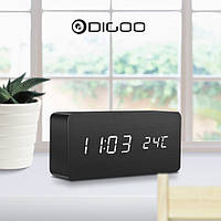 Digoo DG-AC2 стильные настольные часы со звуковой активацией экрана. Будильник, дата, термометр