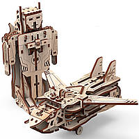 Конструктор, 3d пазл, механический из дерева, обучающая, развивающая игрушка, игра, Трансформер Робот самолет