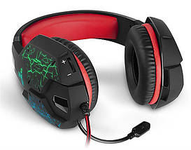 Навушники гарнітура накладні REAL-EL GDX-7750 Black/Red, фото 4