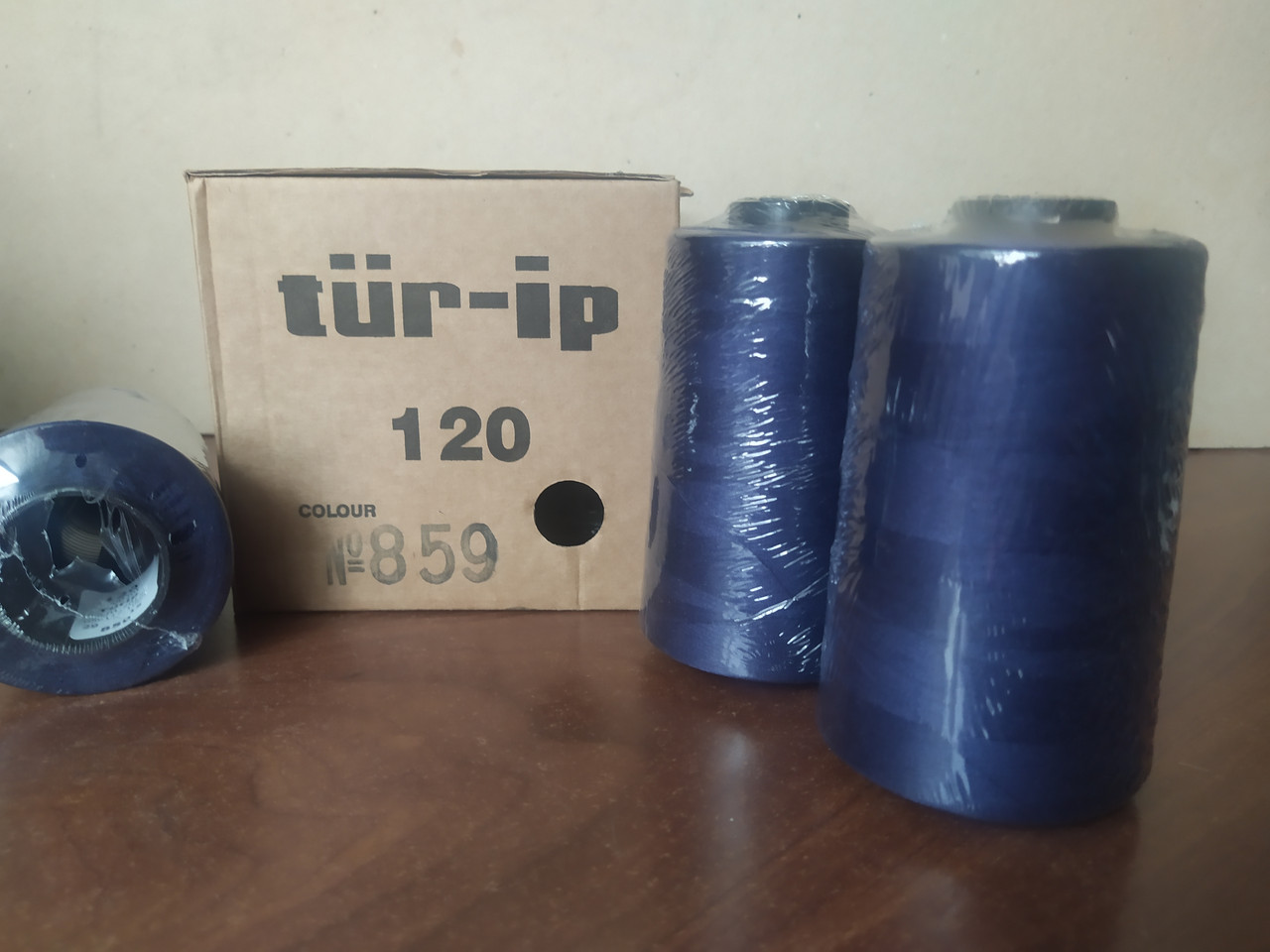 Нитки армированные TUR-IP №120 5000м col 859 темно-синий - фото 9 - id-p1665249329