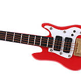 Масштабна модель гітари 1:12. Міні гітара. Гітара для ляльки 30х87 мм, фото 4