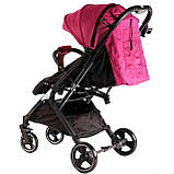 Коляска прогулянкова дитяча (підсклянник, телескопічна ручка) JOY Comfort L-20115 Рожевий, фото 6