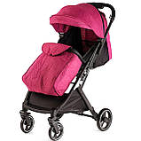 Коляска прогулянкова дитяча (підсклянник, телескопічна ручка) JOY Comfort L-20115 Рожевий, фото 7