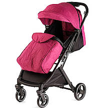 Коляска прогулянкова дитяча (підсклянник, телескопічна ручка) JOY Comfort L-20115 Рожевий, фото 4