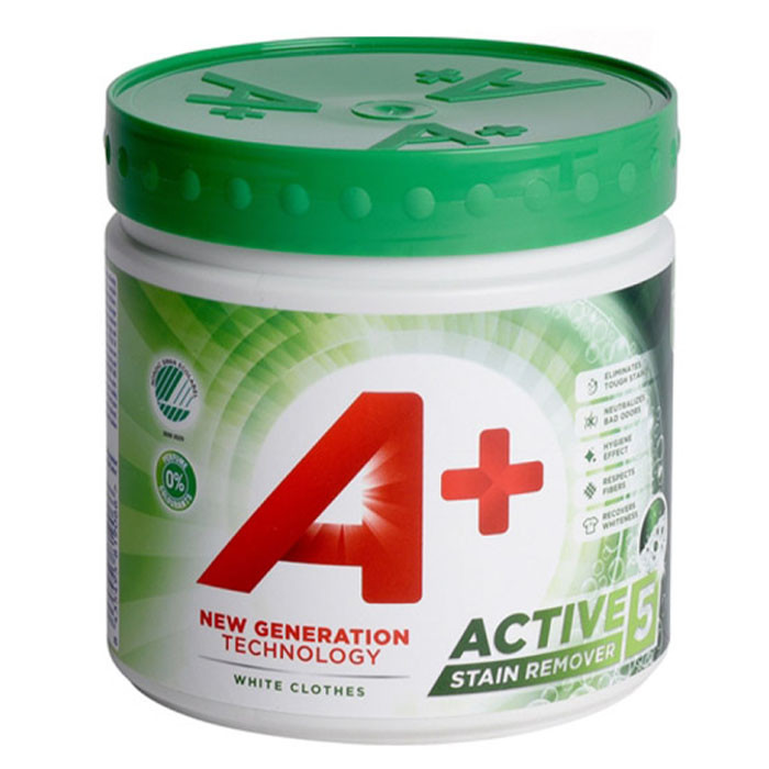 Плямовивідник А+ Active5 White 465 г, виведення плям, Іспанія, Опт