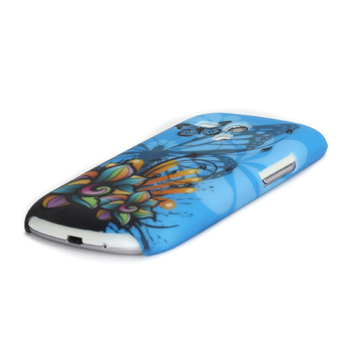 Чехол пластиковый "Colourful Flower Butterfly" на Samsung Galaxy S 3 mini III I8190 - фото 4 - id-p21334342