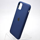 Чохол накладка Silicon Case Full Cover для iPhone 11 Pro Max Dark Blue Темно-синій, фото 3