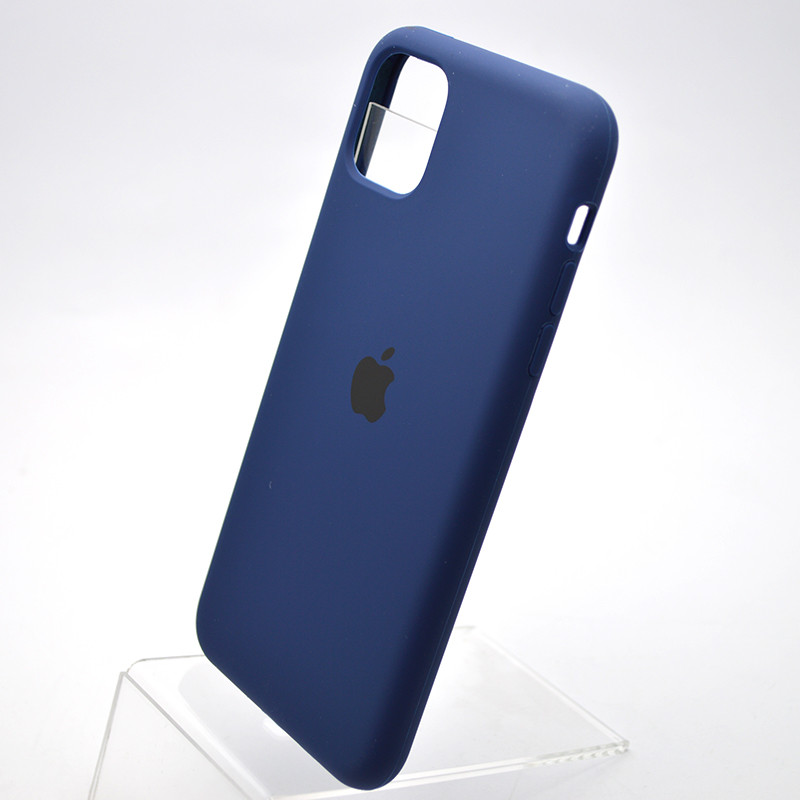 Чохол накладка Silicon Case Full Cover для iPhone 11 Pro Max Dark Blue Темно-синій, фото 3