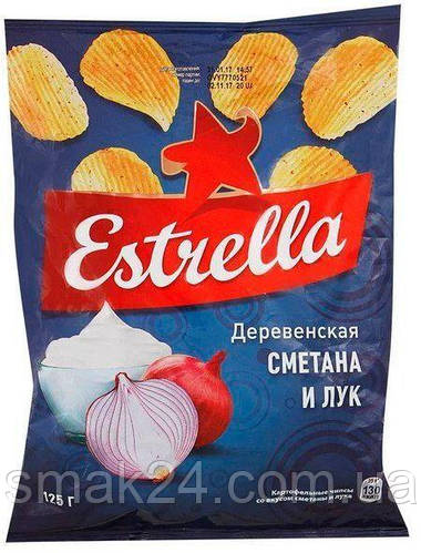 Чипсы со вкусом Сметана и лук Estrella 125г Украина (ID#1665306728 ...