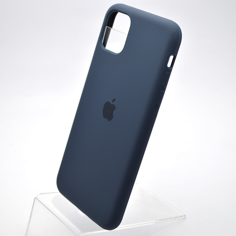 Чохол накладка Silicon Case Full Cover for iPhone 11 Pro Max Midnight Blue Синій, фото 3