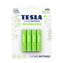 Акумулятори TESLA AAA 800 мАч Rechargeable+ 4шт.