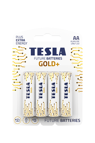 Лужні батарейки TESLA GOLD+ AA (LR06) 4 шт., фото 2