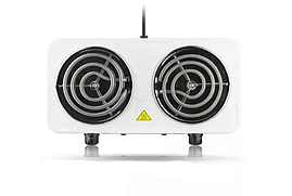 Двоконфоркова електрична плита переносна RAF 8020-B / Спіральна електроплитка настільна